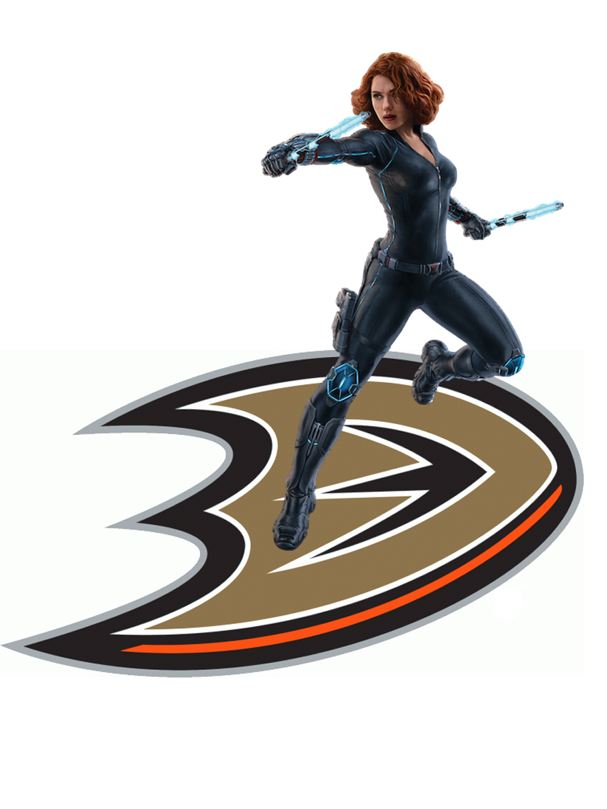 Anaheim Ducks Black Widow Logo vinyl decal